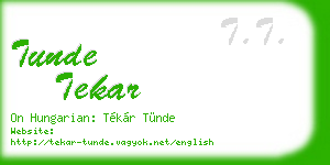 tunde tekar business card
